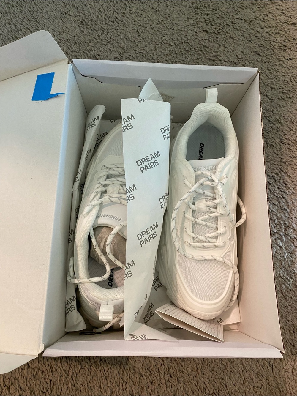 Dream Pairs White Chunky Platform Sneakers